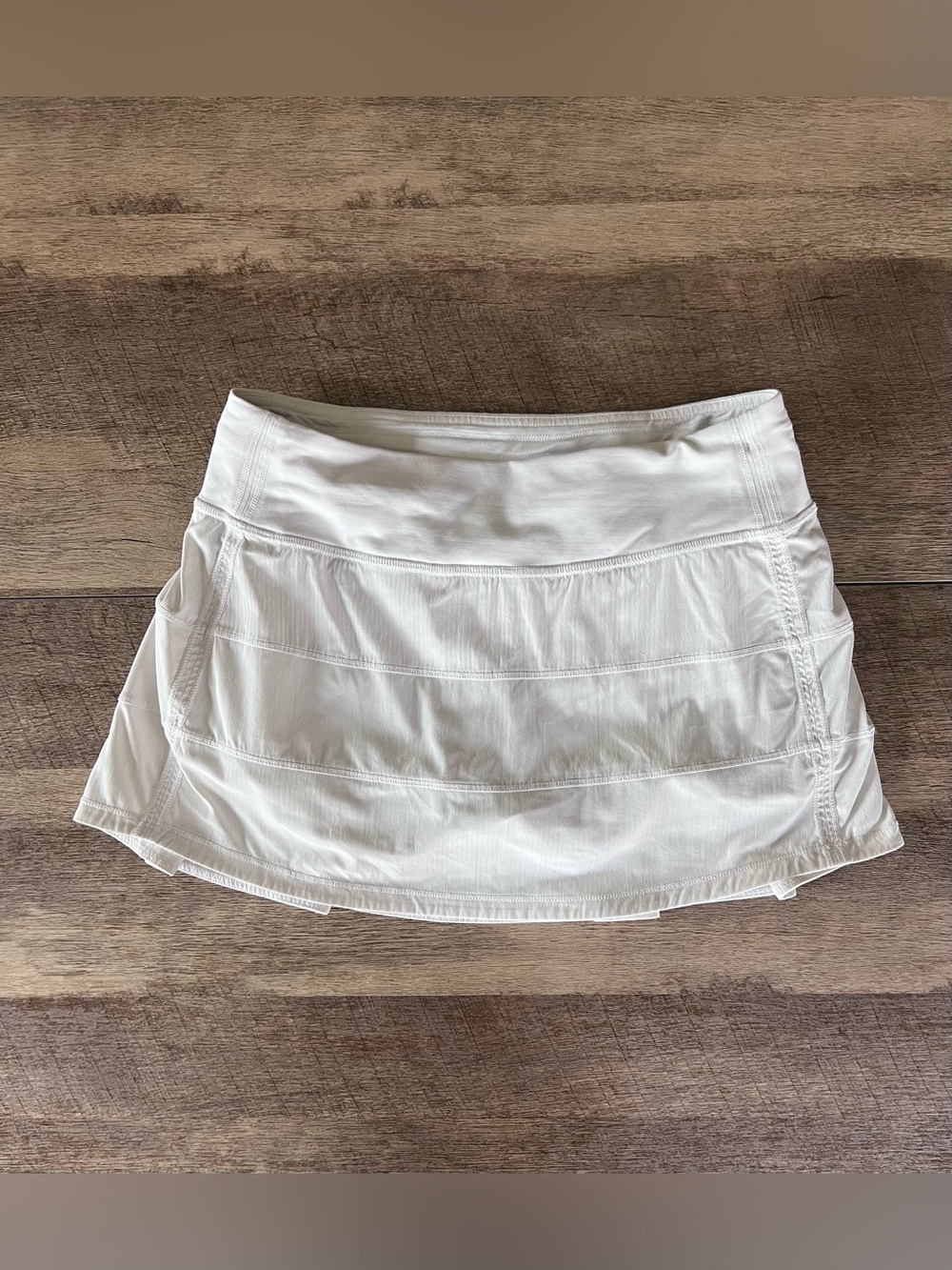 Lululemon Pace Rival Tennis Mini Skirt | Cream White | Size Small